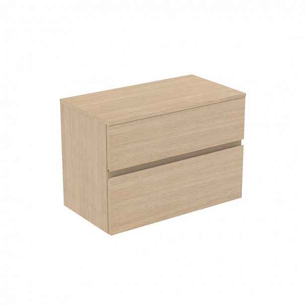 Ideal Standard Finesse - Umyvadlová skříňka, 80x44x56 cm, 2 zásuvky, bílý dub E3423US