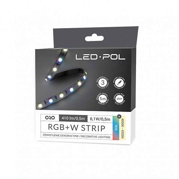 LED pásek Led-Pol RGB, 4 000–4 500 K 12,2 W/m