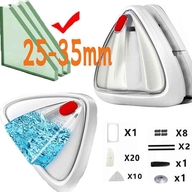 Magnetická Oboustranná Myjka Oken S Nádobkou Na Vodu Pro Okna 25-35 MM