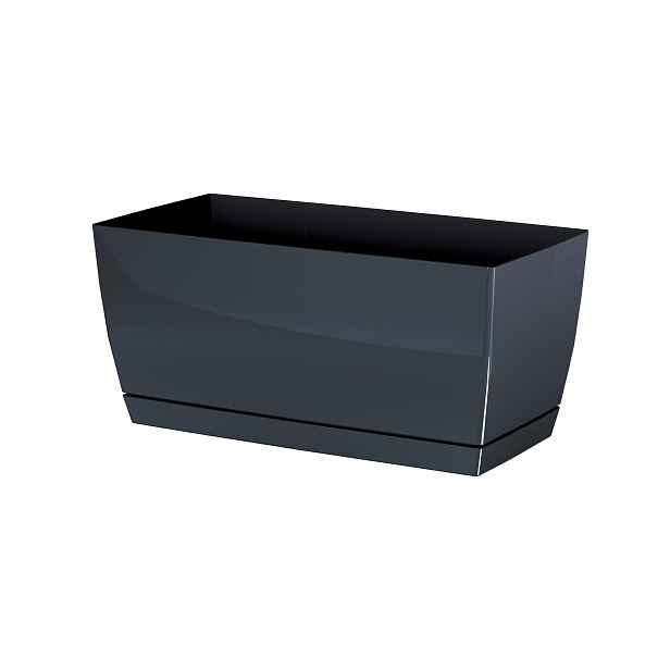Prosperplast Truhlík KUBA s miskou grafit, varianta 29 cm