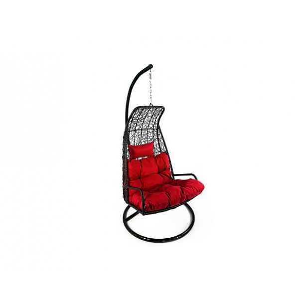 Závěsné relaxační křeslo LAZY - červený sedák
