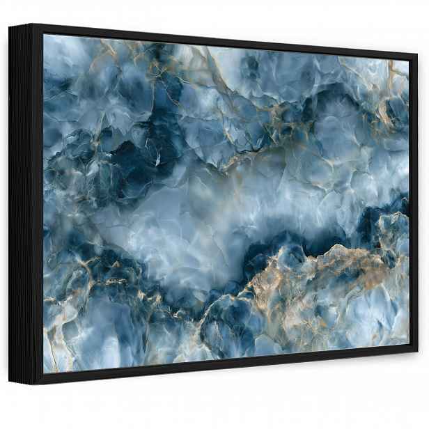 Obraz V Černém Rámu Na Plátně Mramor Abstrakce Obývací Pokoj Ložnice 60x40