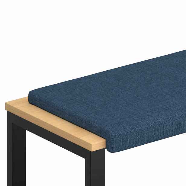 vidaXL Polštář na lavici Textil Modrá Hloubka 35 cm