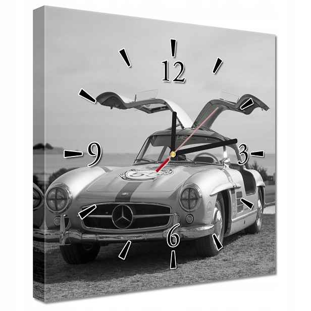 Nástěnné hodiny 30x30 Mercedes Gullwing