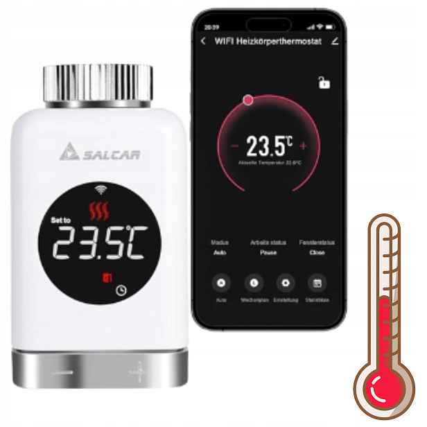 Termostat Salcar TRV801W WiFi