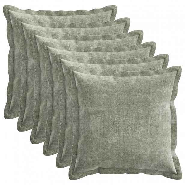vidaXL Povlak na polštář 6 ks HOUTEN Zelená 50 x 50 cm