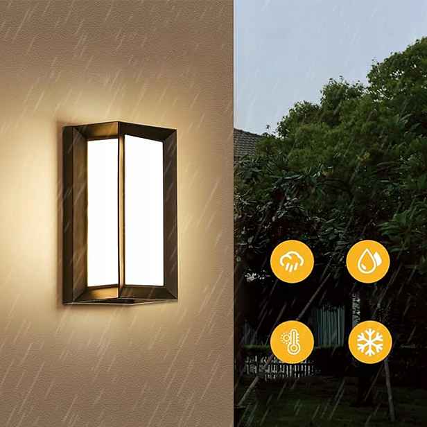 Led Venkovní Nástěnné Svítidlo Nad Vchodové Dveře S pohybovým senzorem Bílá Studená barva