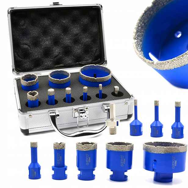 Geko Sada diamantových děrovaček 6-68 mm 9 ks G65102