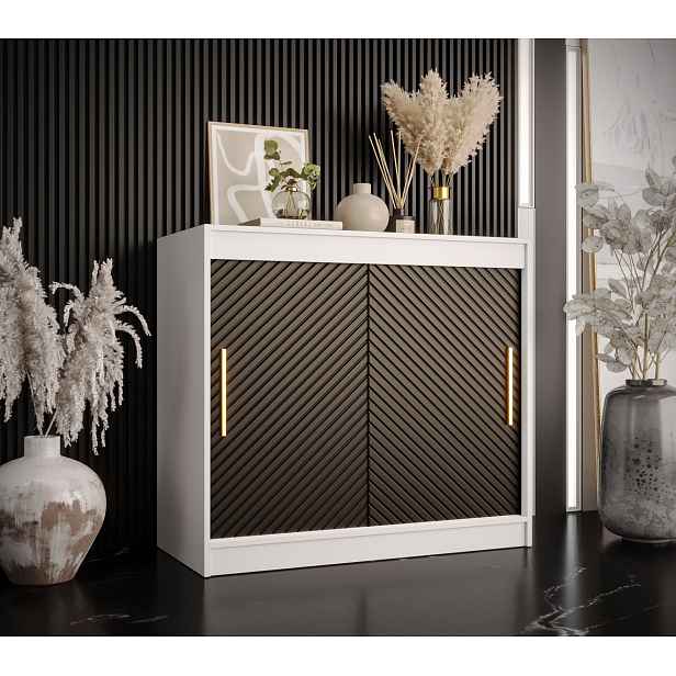 Komoda Rita S1 100cm, bílá/černá HELCEL