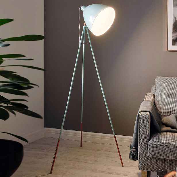 Podlahová lampa Stylová Eglo Dundee E27 60 W modrá