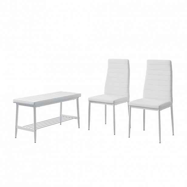 Vicco LAVICE A ŽIDLE Grand Bílá 85 x 46.5 cm 3dílná sada