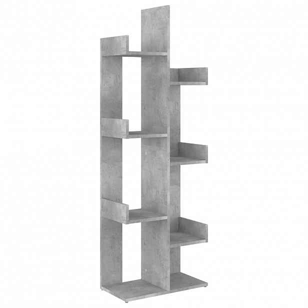 vidaXL Knihovna betonově šedá 48 x 25,5 x 140 cm kompozitní dřevo