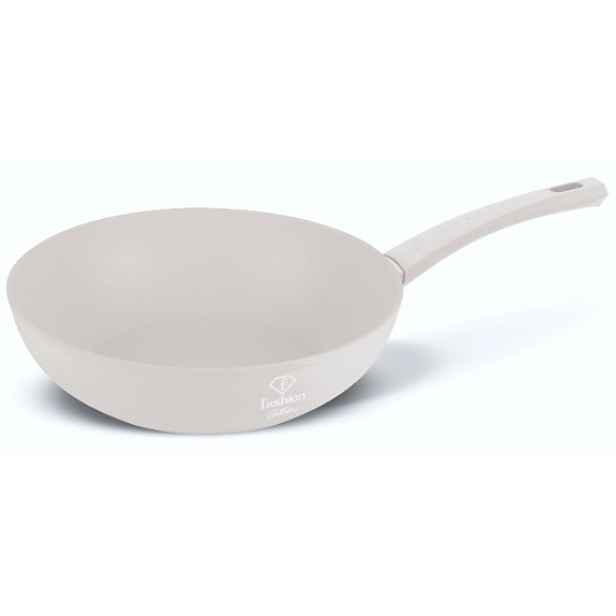 Wok pánev 28 cm Fashion FTV-0062 Matte Cream- Gold