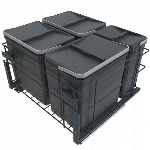 Grafitový pořadač na odpad 3x15L+1x6L Wiexpol