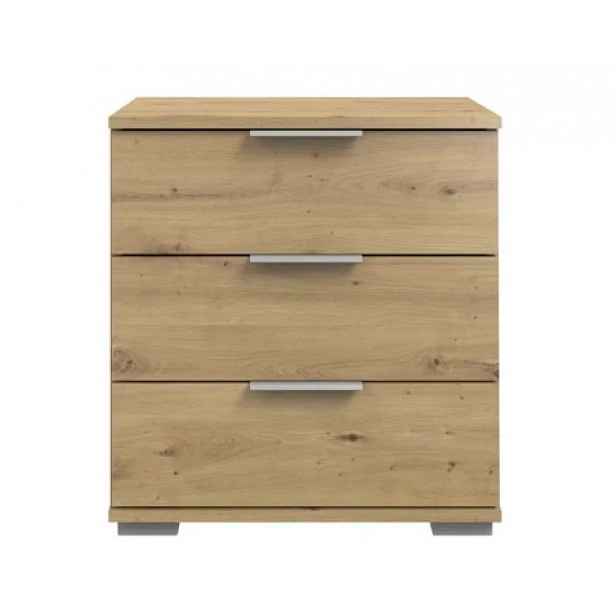 Noční stolek Easy Plus, 3 zásuvky, dub artisan