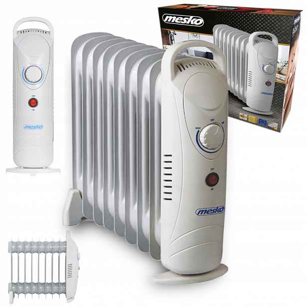 Olejový radiátor 9 žeber regulace teploty Mesko Ms 7805 1000W