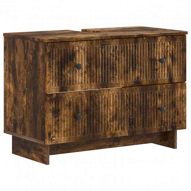 vidaXL Skříňka pod umyvadlo EDE Kouřový dub 82 x 41 x 59 cm