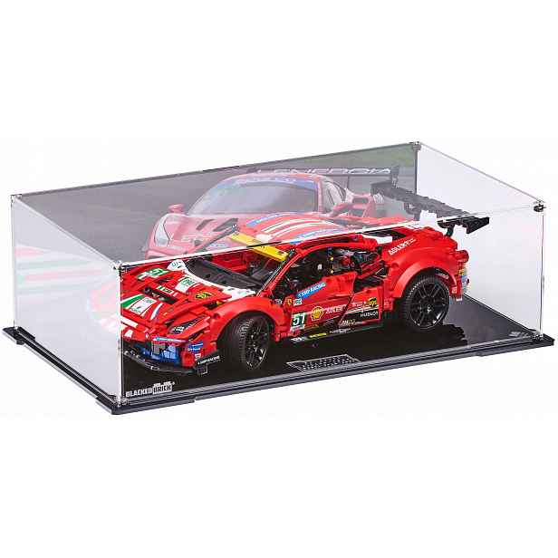 Vitrína s pozadím 1 Blacked Brick pro Lego Technic 42125 Ferrari 488 Gte Af