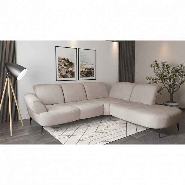 Sit & More ROHOVÁ SEDAČKA, textil, šedobéžová