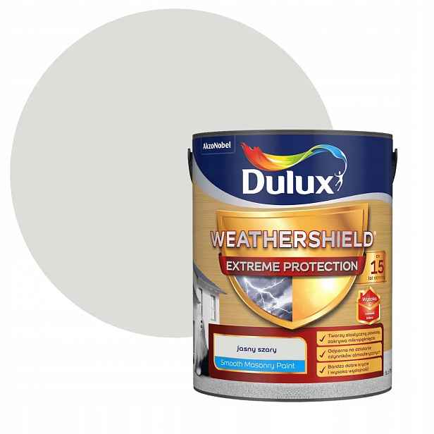 Dulux Weathershield Extreme Protection Světle Šedá 5L Barva Na Fasádu