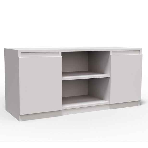 MASSENO TV STOLEK MERAVIGLIA, 120x40x55 cm s 2 dvířky, bílý