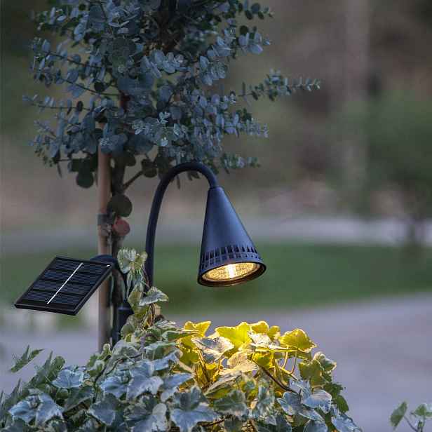 Solární LED osvětlení výška 34 cm Star Trading Powerspot - černé