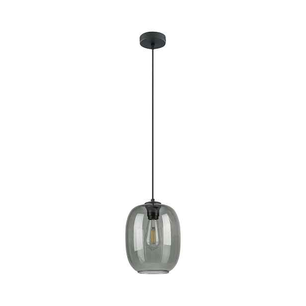 Závěsné svítidlo Elio Grafitové Skleněné Stínidlo 1xE27 20cm Moderní Stropní