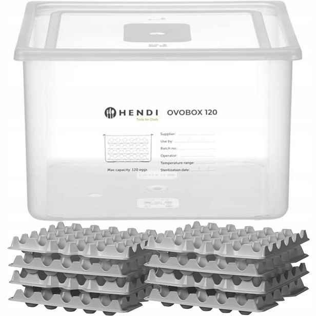 Zásobník na vejce 8 tácků na 120 vajec Ovobox 18 l 355 x 325 x 200 mm