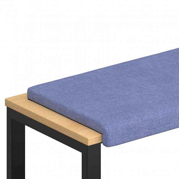 vidaXL Polštář na lavici Textil Modrá džínovina Hloubka 35 cm
