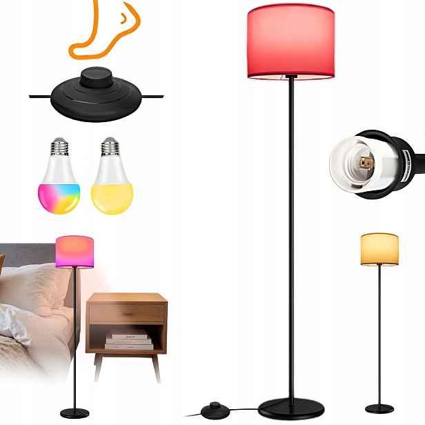 Inteligentní Podlahová Lampa Rgb Wifi 1600 Barev Hudba Diy Alexa Google