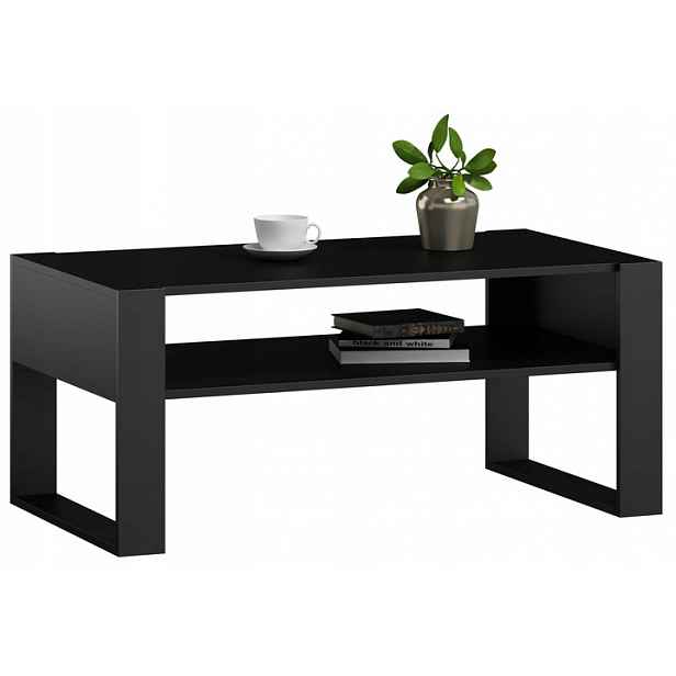 Lavička konferenční stolek Kaja 120 cm černá-černá loft retro Per