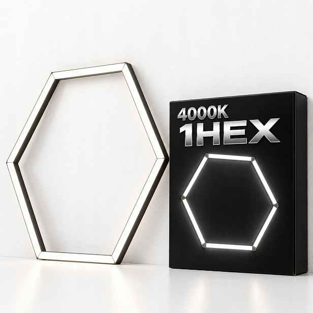 Led lampa Hexagon černá 42W 92x79 Cm 4000K salon showroom HEX1 výkonná