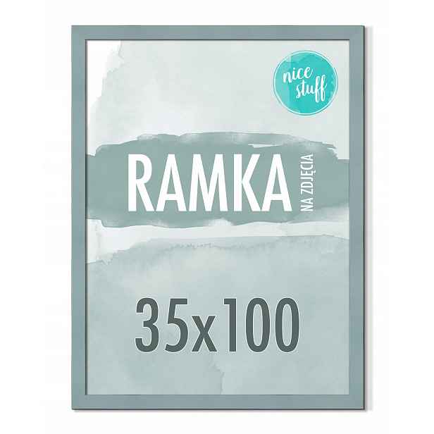 Rámeček 35x100 Rámeček Na Fotografie Rámečky na fotografie plakát Šedo-modrý