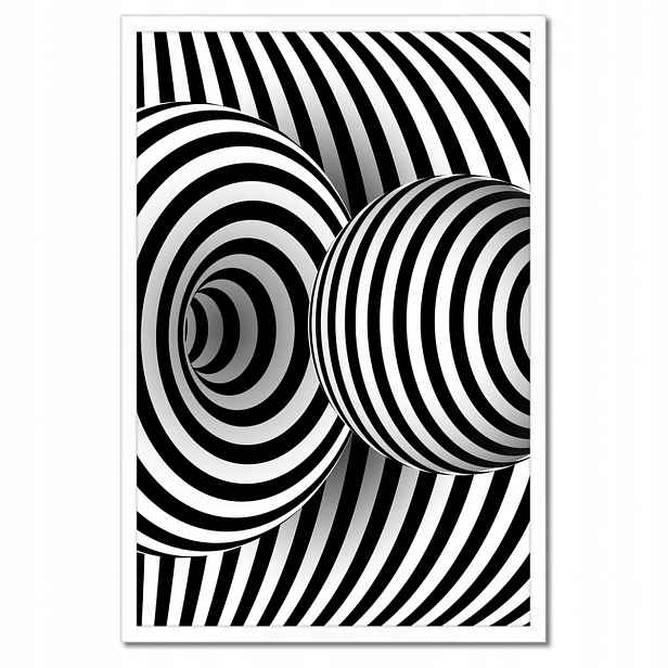 Plakáty v rámu 40x60 Abstrackja černobílá