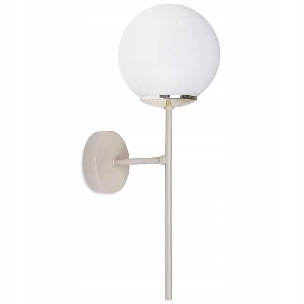 Nástěnná Lampa Siena Kašmírová Béžová Bílá Koule Jednoduchá Do Obývacího Pokoje E14