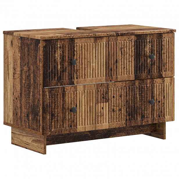 vidaXL Skříňka pod umyvadlo EDE Staré dřevo 82 x 41 x 59 cm