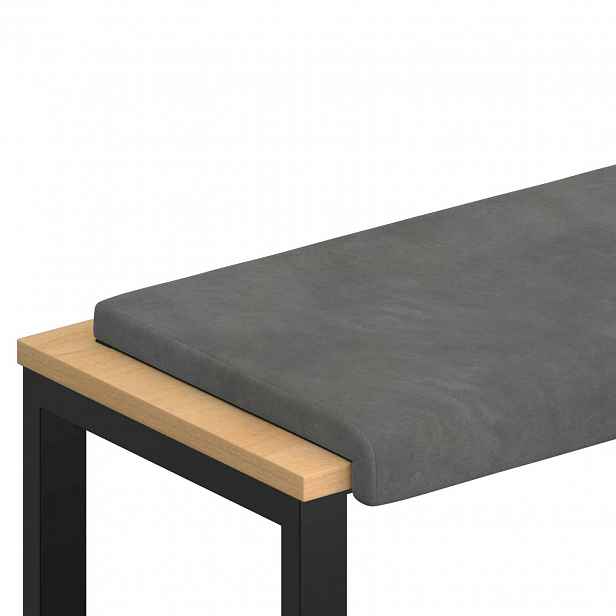 vidaXL Polštář na lavici Samet Tmavě šedá Hloubka 35 cm