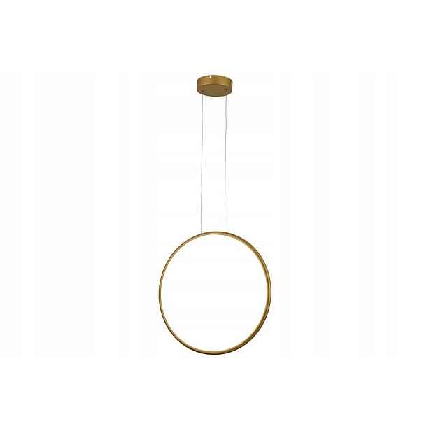 Závěsná Led lampa moderní zlatá kulatá vertikální ring 50 cm 4000K Reality