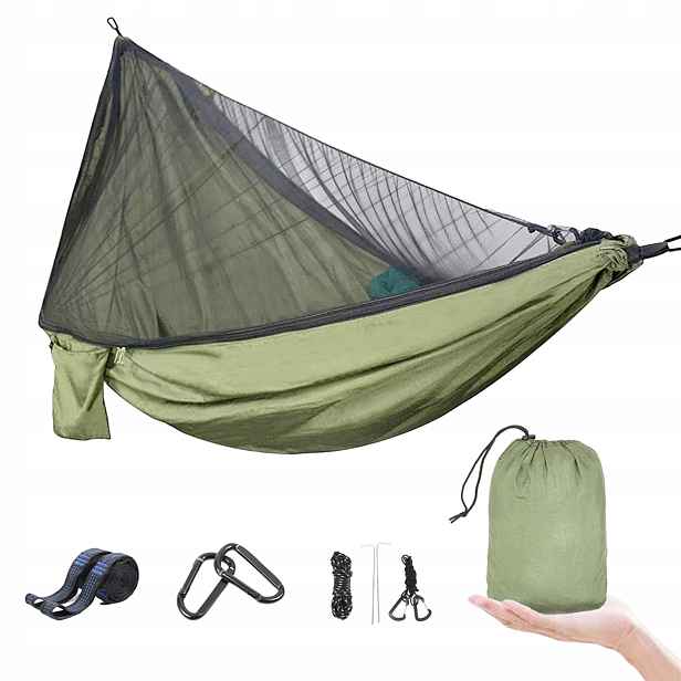 velká houpací síť turistická síťovaná houpací síť 280x135cm Přenosná