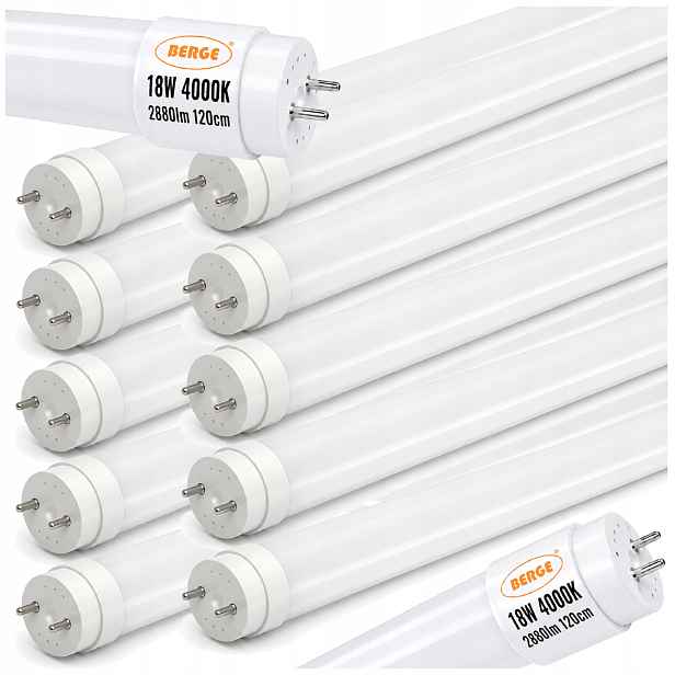 10 x zářivka Tuba Led zářivka 18W 2430lm T8 120cm 4000K Silná Světlá