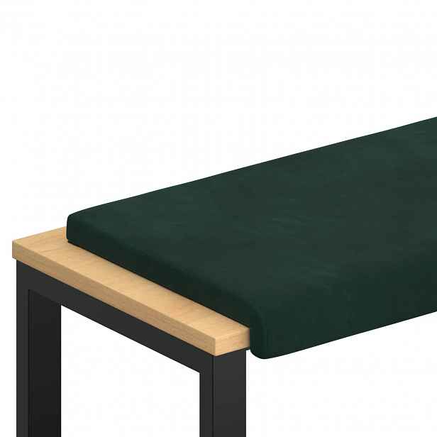 vidaXL Polštář na lavici Samet Tmavě zelená Hloubka 35 cm