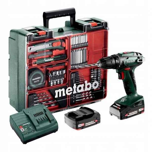 Metabo Bs 18 MD aku vrtačka 18V/2*2Ah, mobilní dílna 602207880