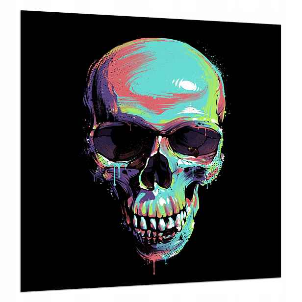 Skleněná Ochranná Deska 60x65 Lebka