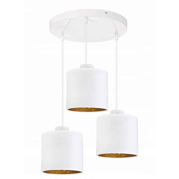 Závěsná Lampa Zwis stropní lustr Abażur zlatý