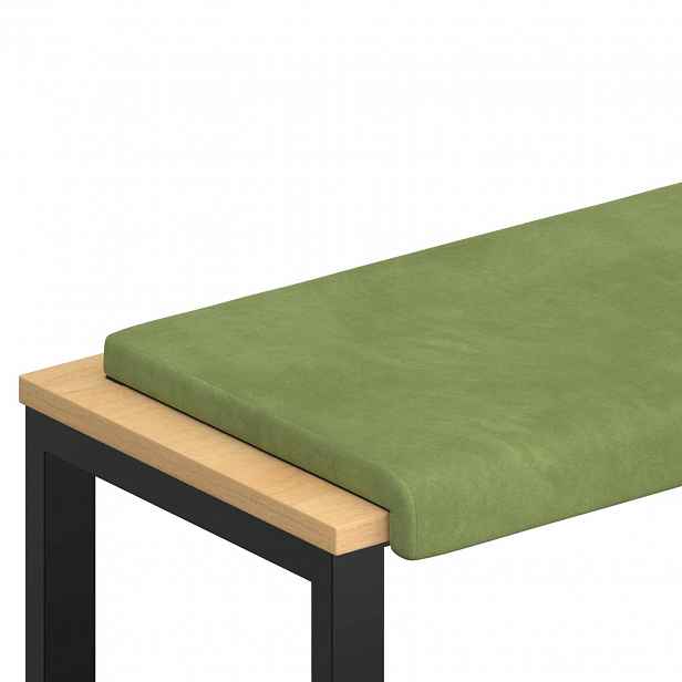 vidaXL Polštář na lavici Samet Světlá zelená Hloubka 35 cm