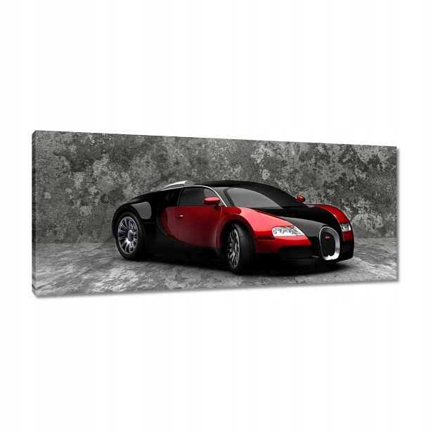 Obrazy 100x40 Bugatti Veyron Červená