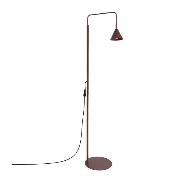 Hnědá ocelová stojací lampa s ohybatelnou konstrukcí (výška 165 cm) Zylo – Sollux
