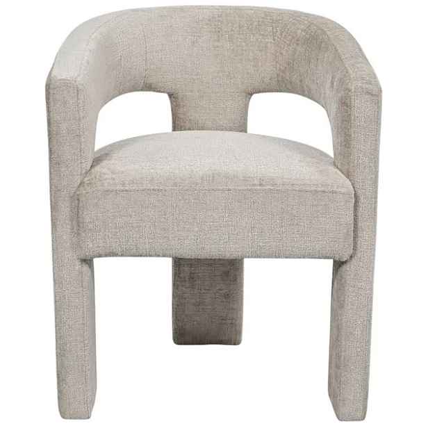 LivinHill Designové čalouněné jídelní křeslo Leith taupe