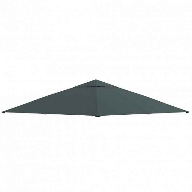 OKWISH STŘECHA na altán 298/295 cm tmavě šedá z polyesteru s UV ochranou