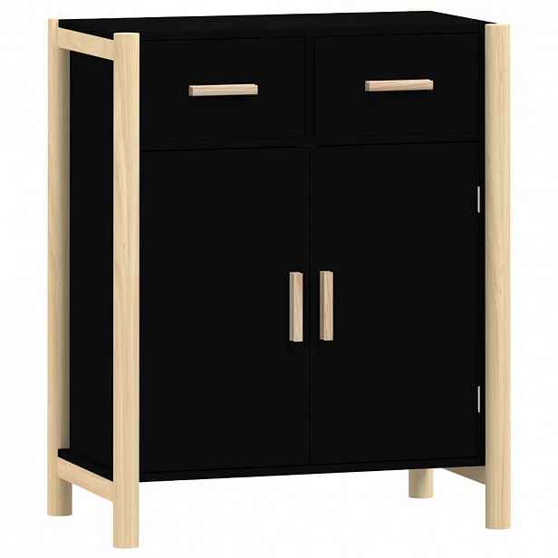 vidaXL Příborník černý 62 x 38 x 75 cm kompozitní dřevo